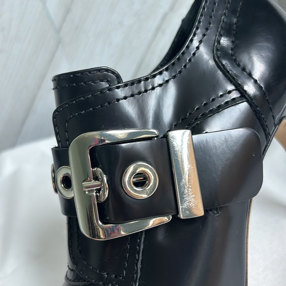 Larroude Stewart black heeled buckle boots 8.5 - Picture 5 of 12